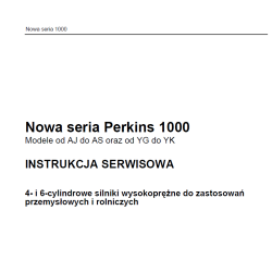 Perkins 1000 od AJ do AS oraz od YG do YK - kompletna dokumentacja serwisowa do silników Perkins polska wersja